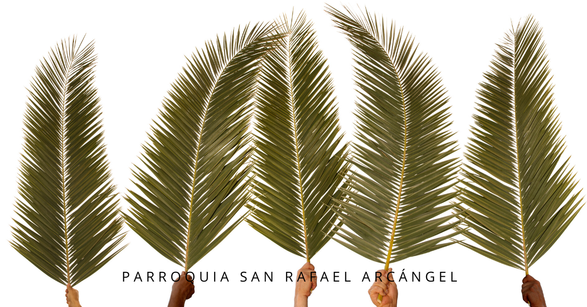 Celebración del Domingo de Ramos en familia.